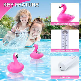 ChlorStar durable plastic thermometer resists sun and pool chemicals.