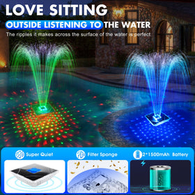 ChlorStar quiet motor delivers soothing fountain sounds for relaxation