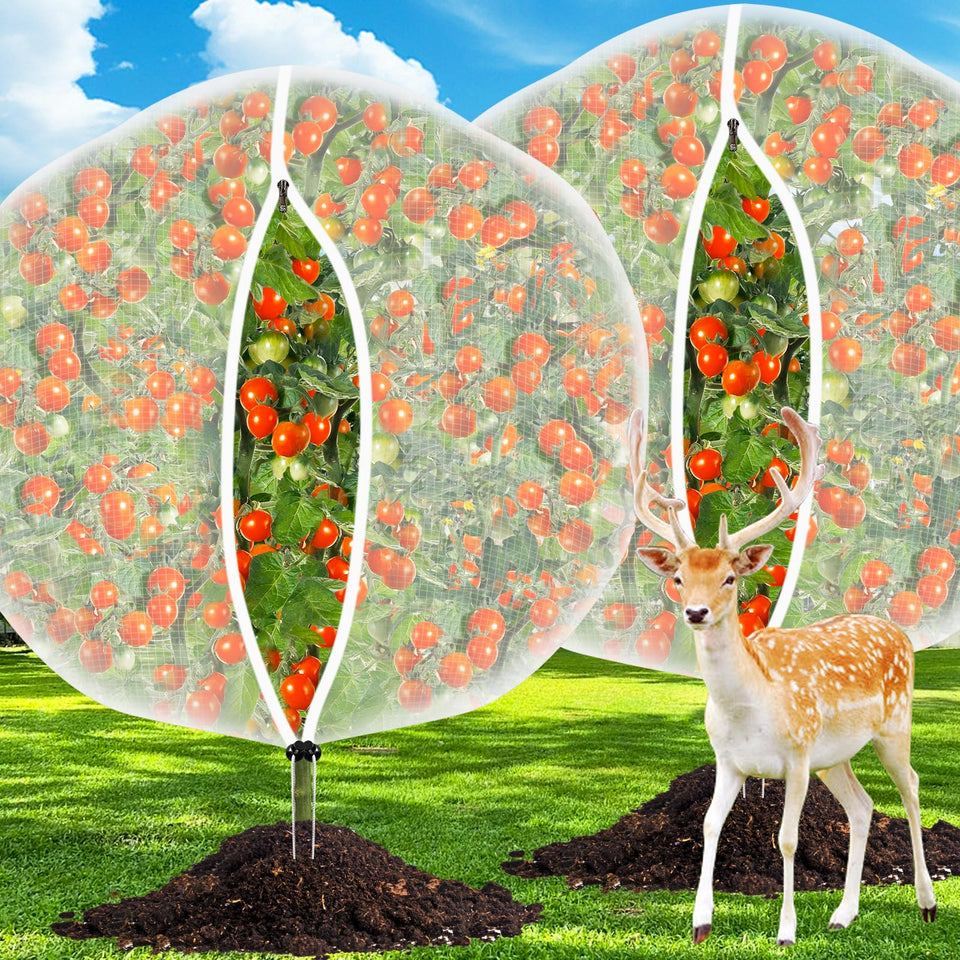 CHNENOMME fruit tree netting with zipper protects 8x8 ft trees from pests