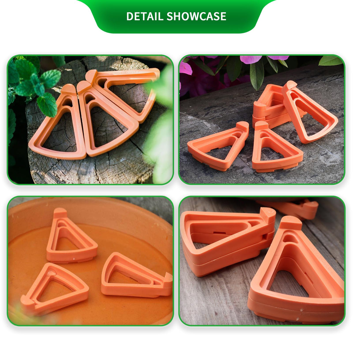 Choclaif pot feet made of durable PP resin withstand weather.