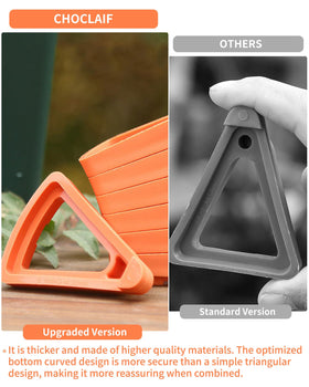 Choclaif pot feet resist heat and shield surfaces on hot days.