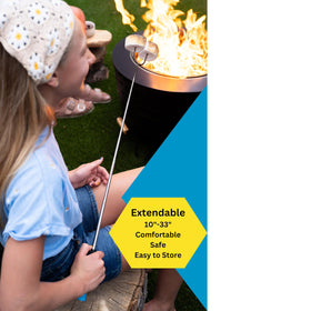 Chonky Beast rotating handle for even, easy marshmallow roasting