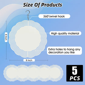 CHONOVO 8-inch wind spinner blank back view ideal for double-sided designs.