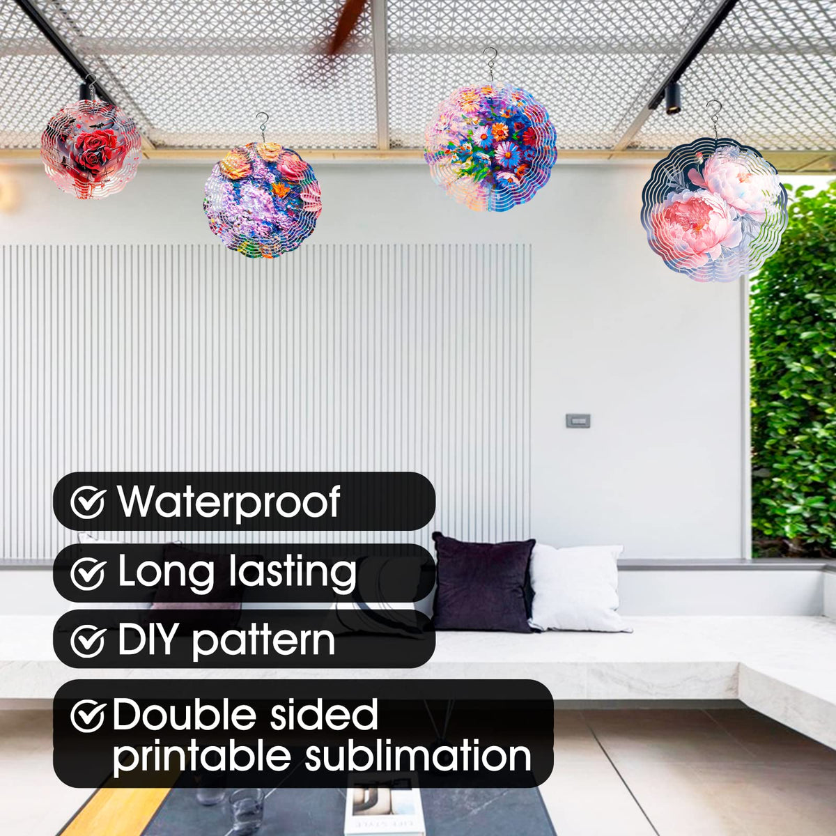 CHONOVO durable aluminum wind spinner blank resists weather.