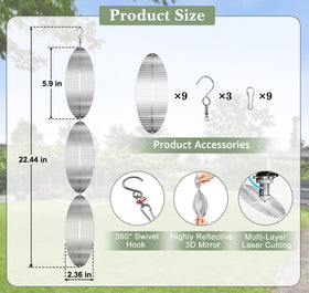 CHONOVO stainless steel discs durable against sun and rain for outdoor use.