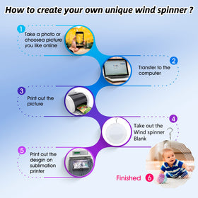 CHONOVO wind spinner blank DIY-use showing setup-ready design.