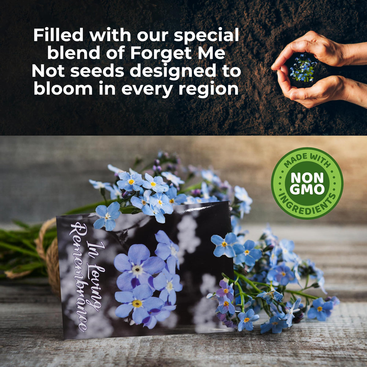 Choobly funeral table centerpiece packets arranged for thoughtful memorial display.