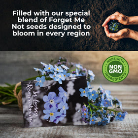 Choobly funeral table centerpiece packets arranged for thoughtful memorial display.