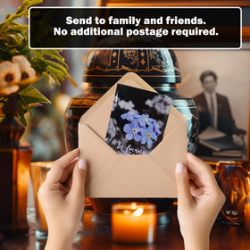 Choobly planting forget-me-not seeds to grow a living memory garden.