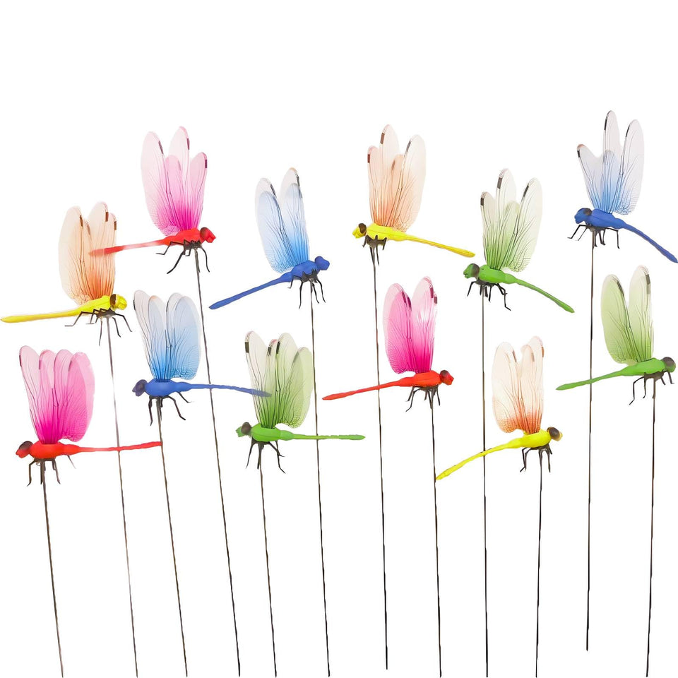 CHOUYUHE dragonfly garden stakes blue wings brighten your garden