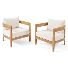 Christopher Knight Home Alfy outdoor club chair with teak finish for durable patio seating