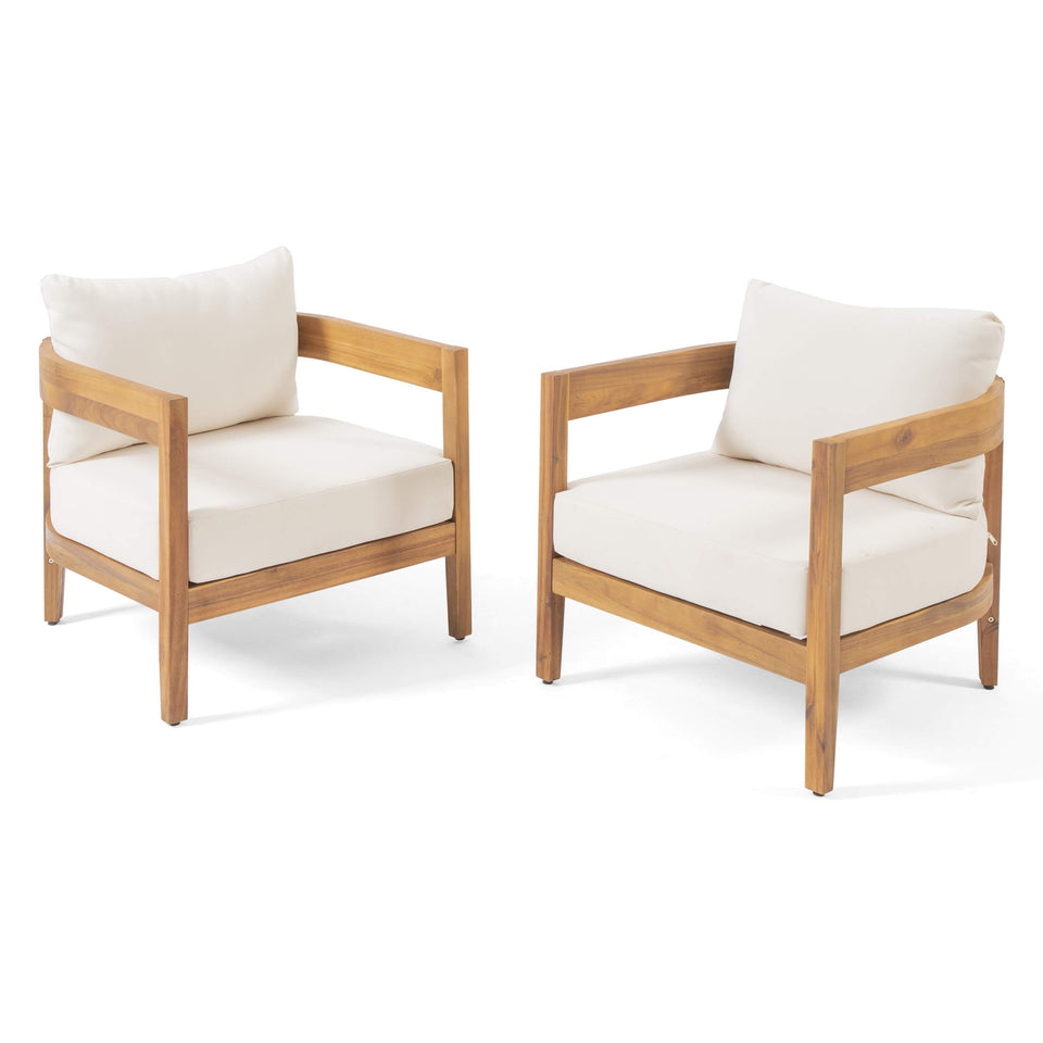 Christopher Knight Home Alfy outdoor club chair with teak finish for durable patio seating
