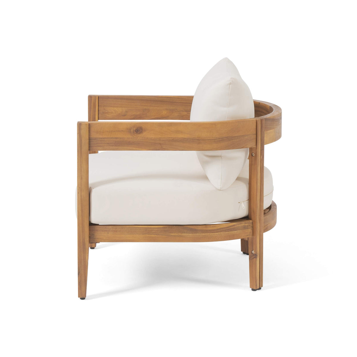 Alfy tub-design chair offers a refined silhouette for outdoor lounging