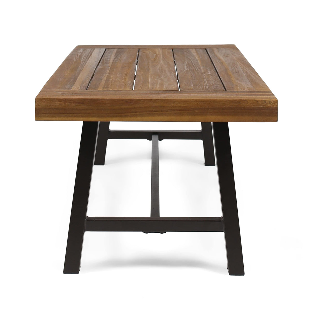 Christopher Knight Home Carlisle H-stretcher base provides stable support on outdoor spaces.
