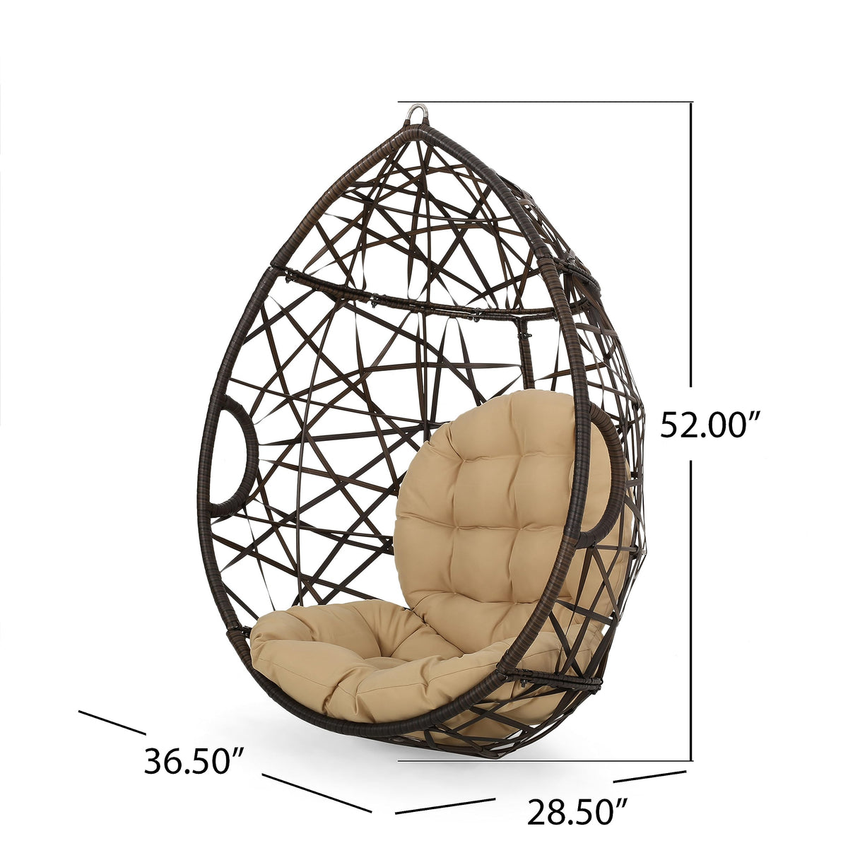 Christopher Knight Home Isaiah roomy 48-inch height enhances airy lounging.