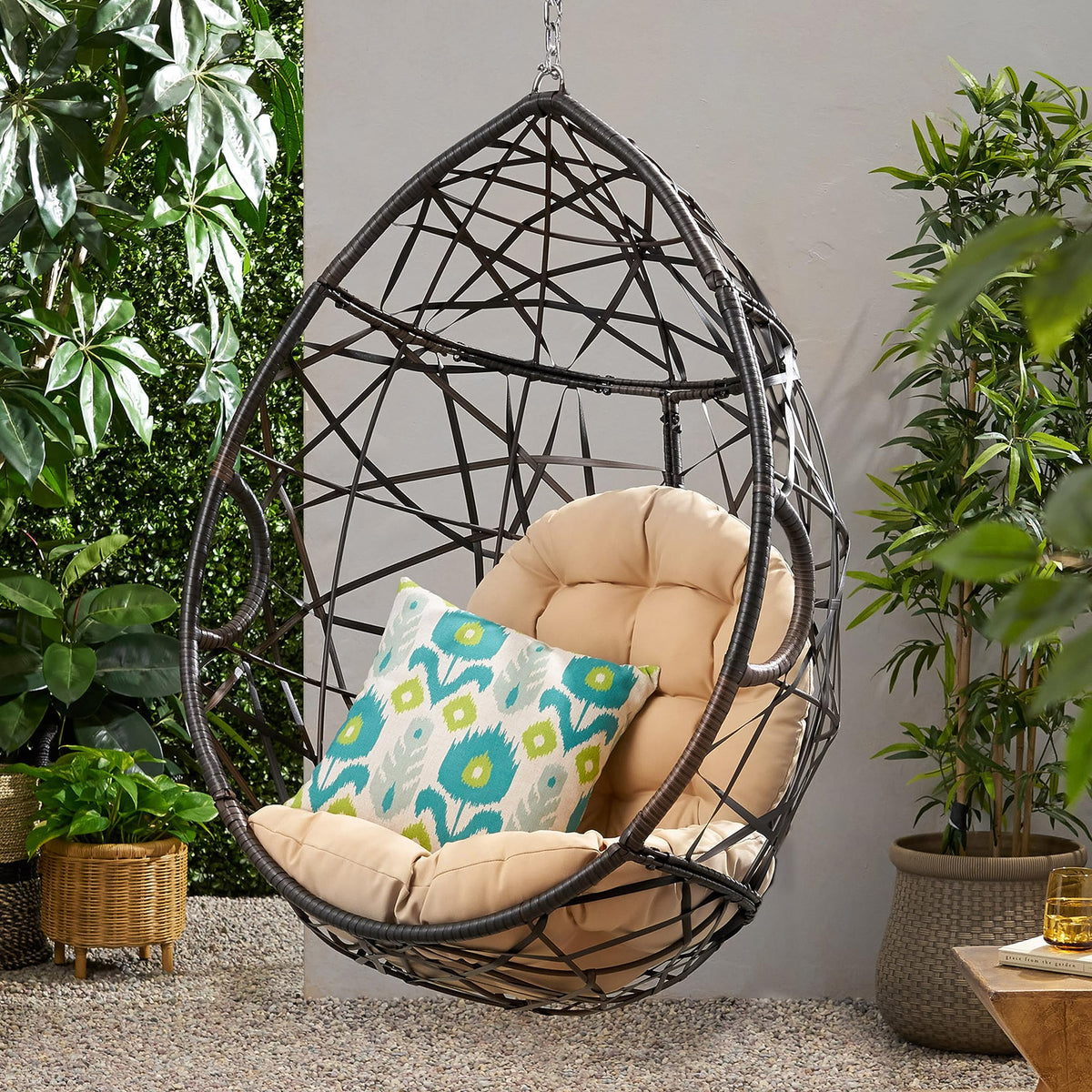 Christopher Knight Home Isaiah plush water-resistant cushions for carefree outdoor use.