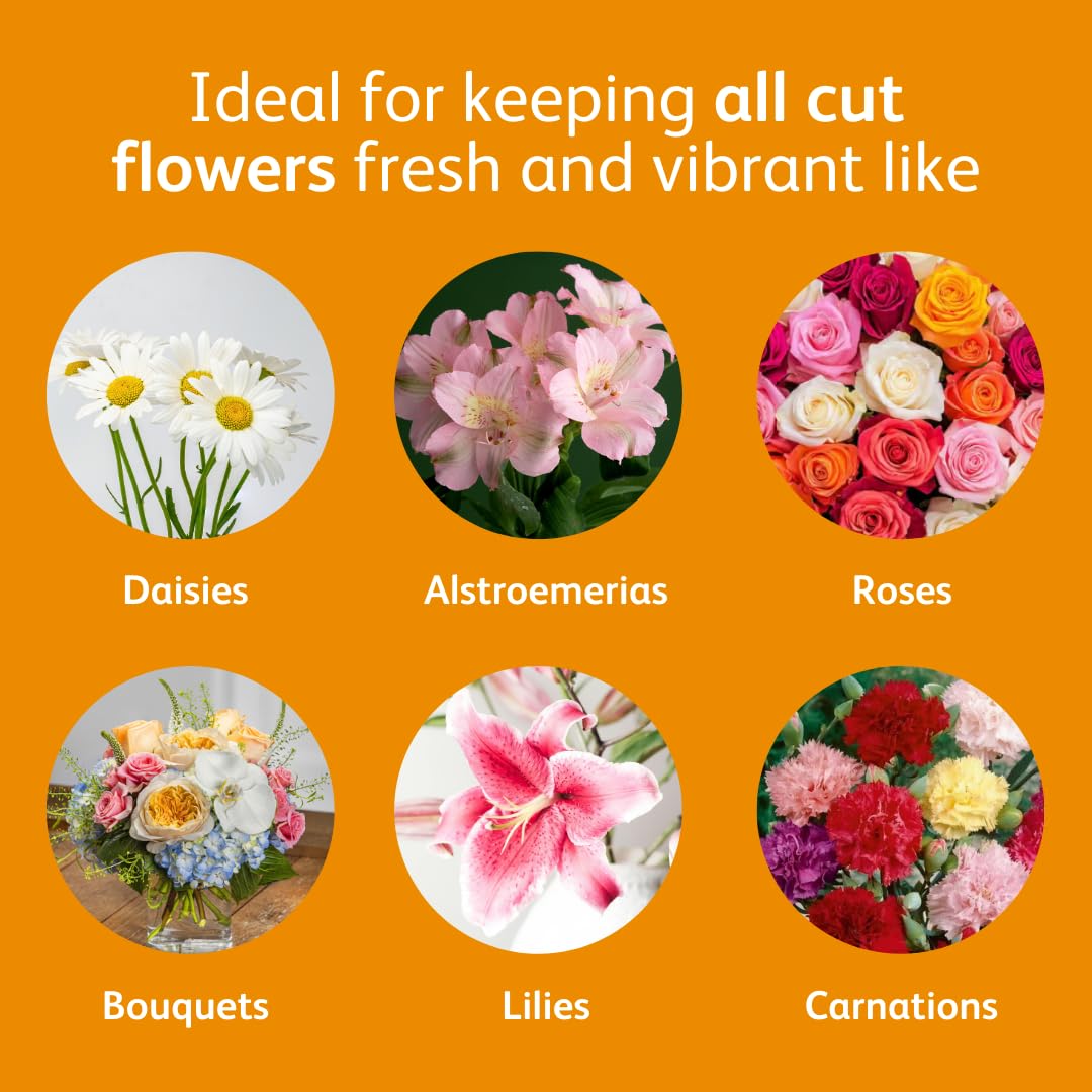 Chrysal all flower varieties image confirms safe ingredients for many blooms