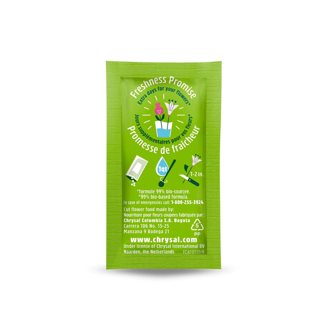 Chrysal Flower Boost 10g packet dissolves easily in water.