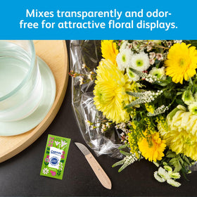 Chrysal Flower Boost minerals nourish cut stems.