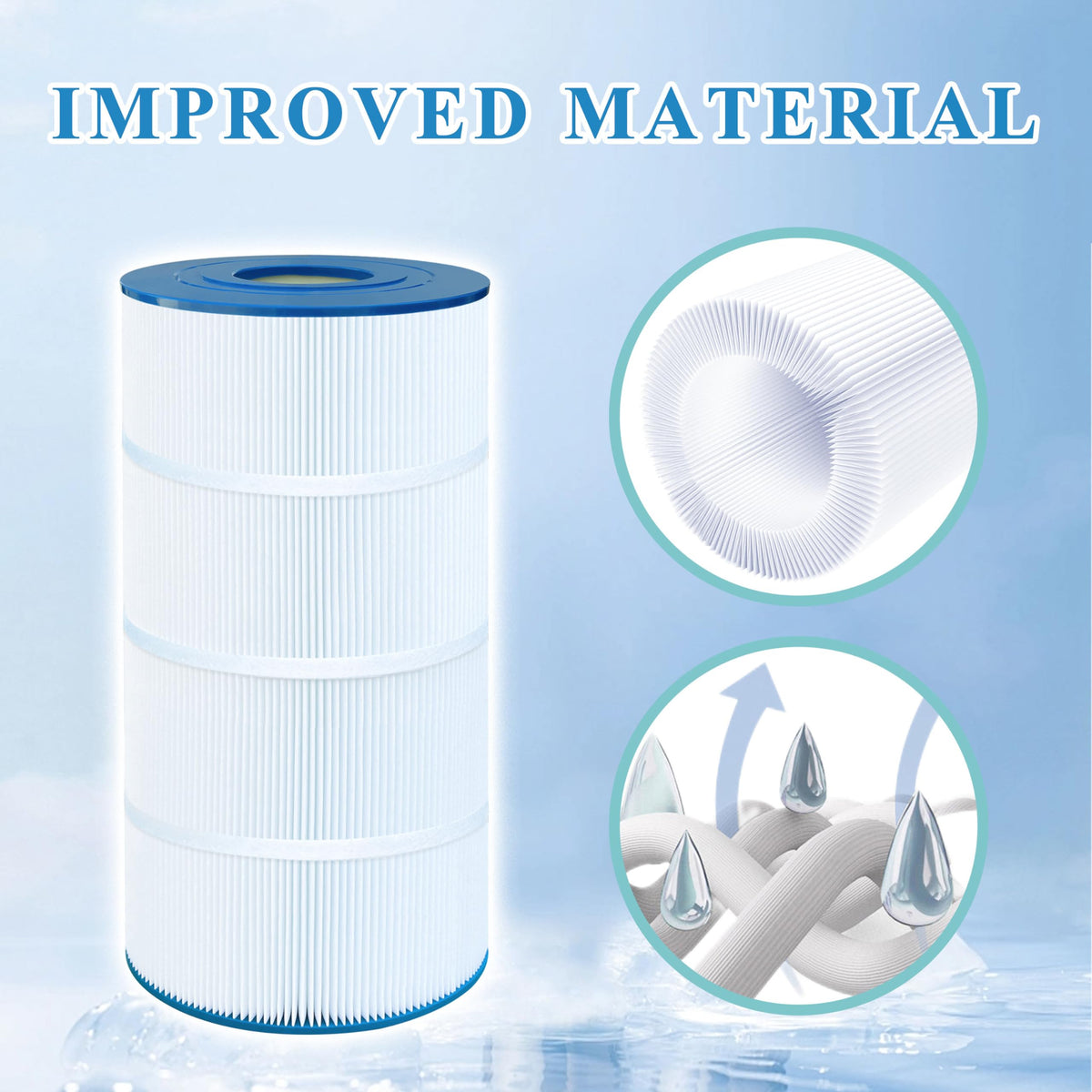 Chryseos pool filter 100 sq ft filtration area for clear water