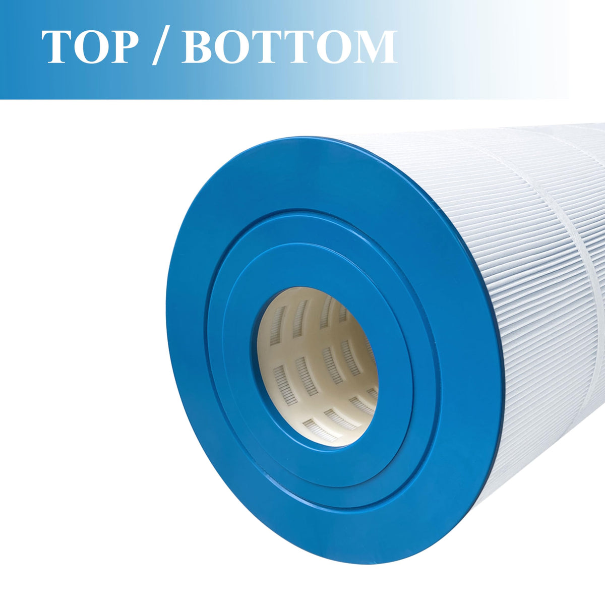Chryseos pool filter displays 23-5-16 inch dimensions for precise fit.
