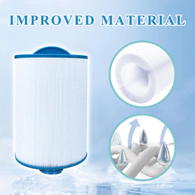 Chryseos spa filter with 45 sq ft filtration area for thorough cleansing.
