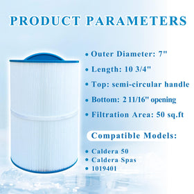 Chryseos spa filter PCD50N visual: reliable filtration for steady spa enjoyment.