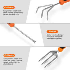 CHRYZTAL Gardening Tool Set – cultivator for soil loosening and aeration