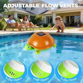 Chsuiwe adjustable-flow chlorine dispenser shows customizable release rate at base.