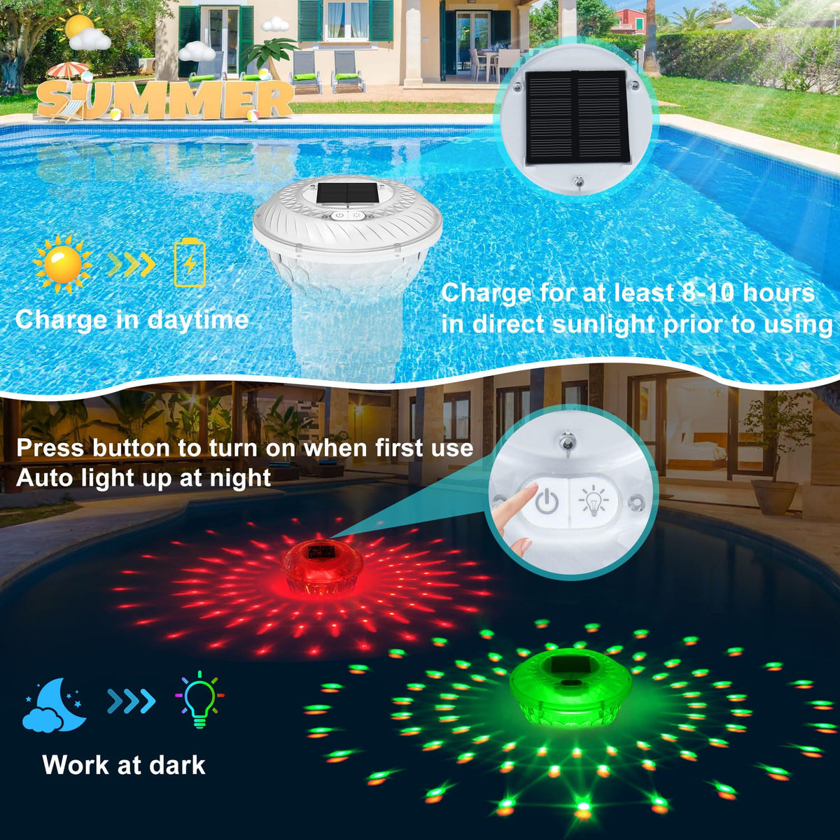 Chsuiwe pool floater holds 1- and 3-inch chlorine discs