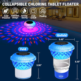 Chsuiwe floater adds decorative light shows on hot tubs and spas.