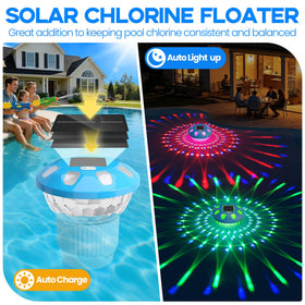 Chsuiwe solar powered floater charges in sun for maintenance free operation