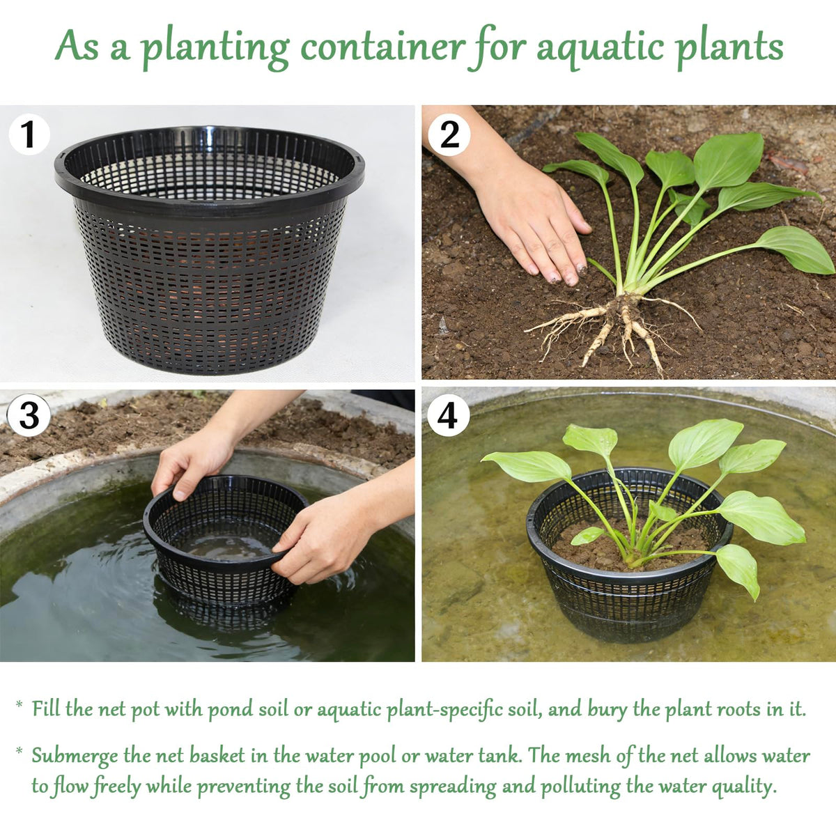 Close-up of CHTASO mesh-detail on 8.5-inch round baskets for soil containment