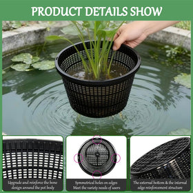 CHTASO 8.5-inch round plant baskets top view highlights grid pattern and air flow