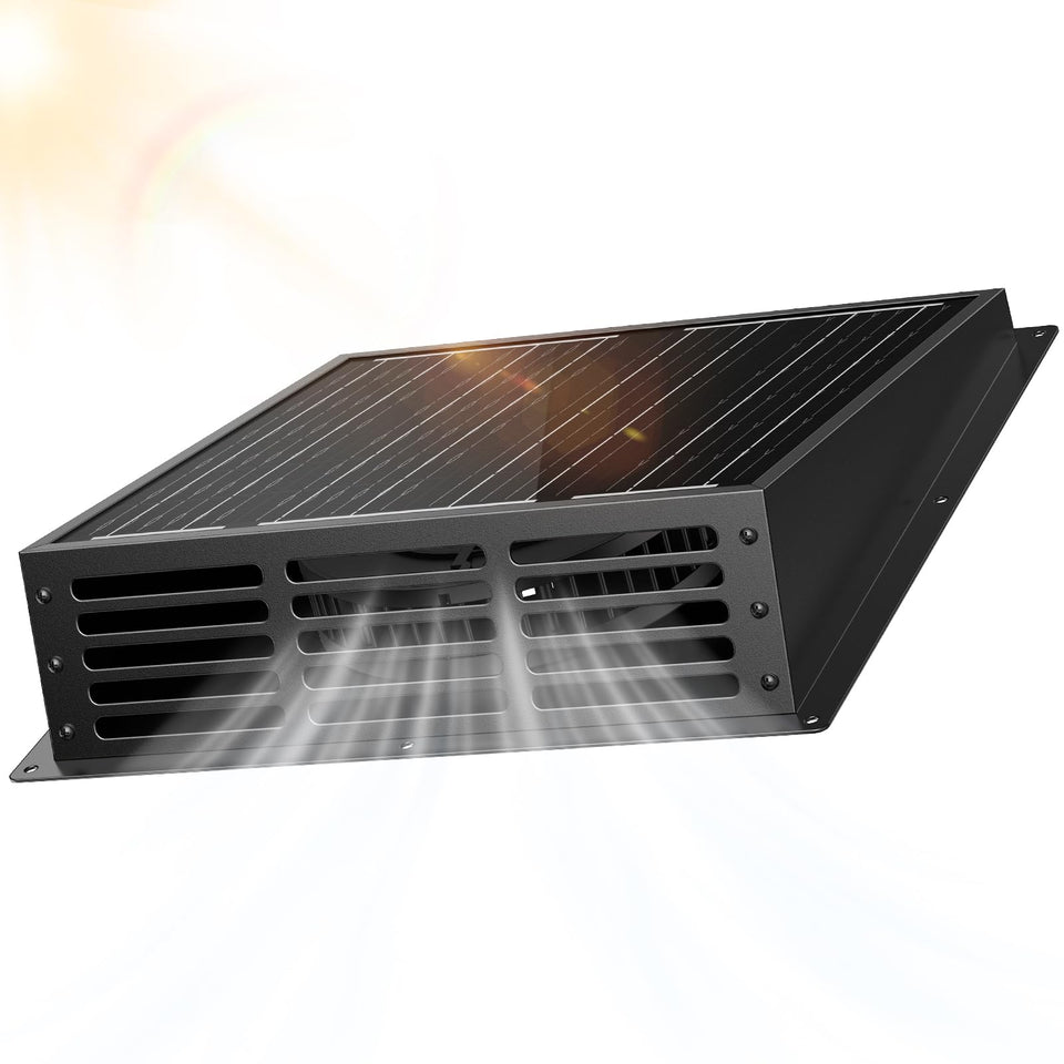 Chtoocy 25W solar fan coop-installation boosts airflow without wiring.