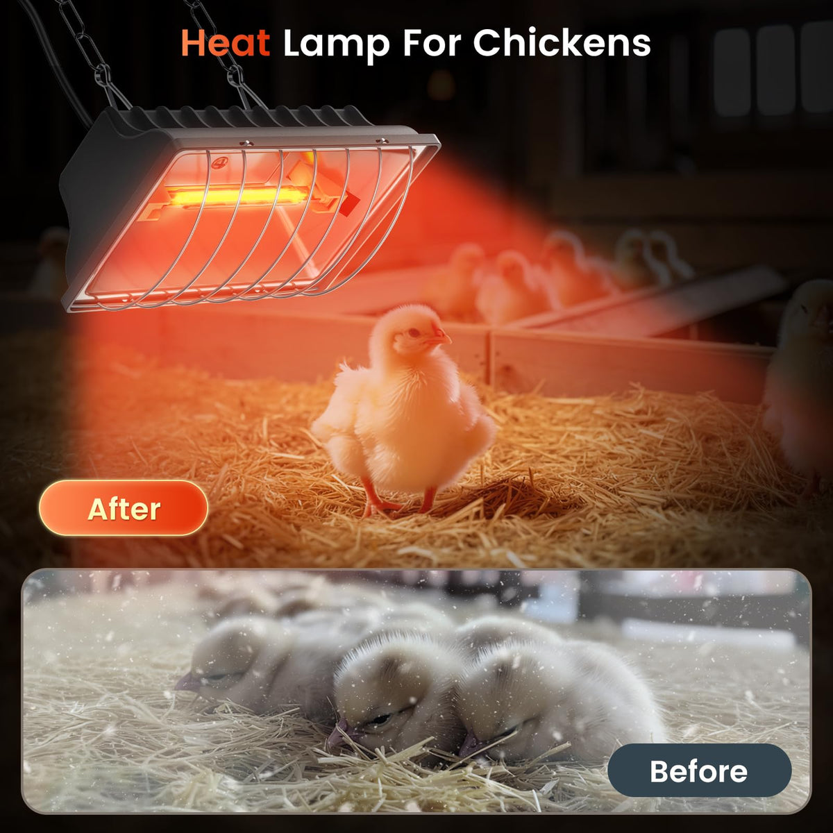 Chtoocy infrared heat provides wider warmth range without excess heat.