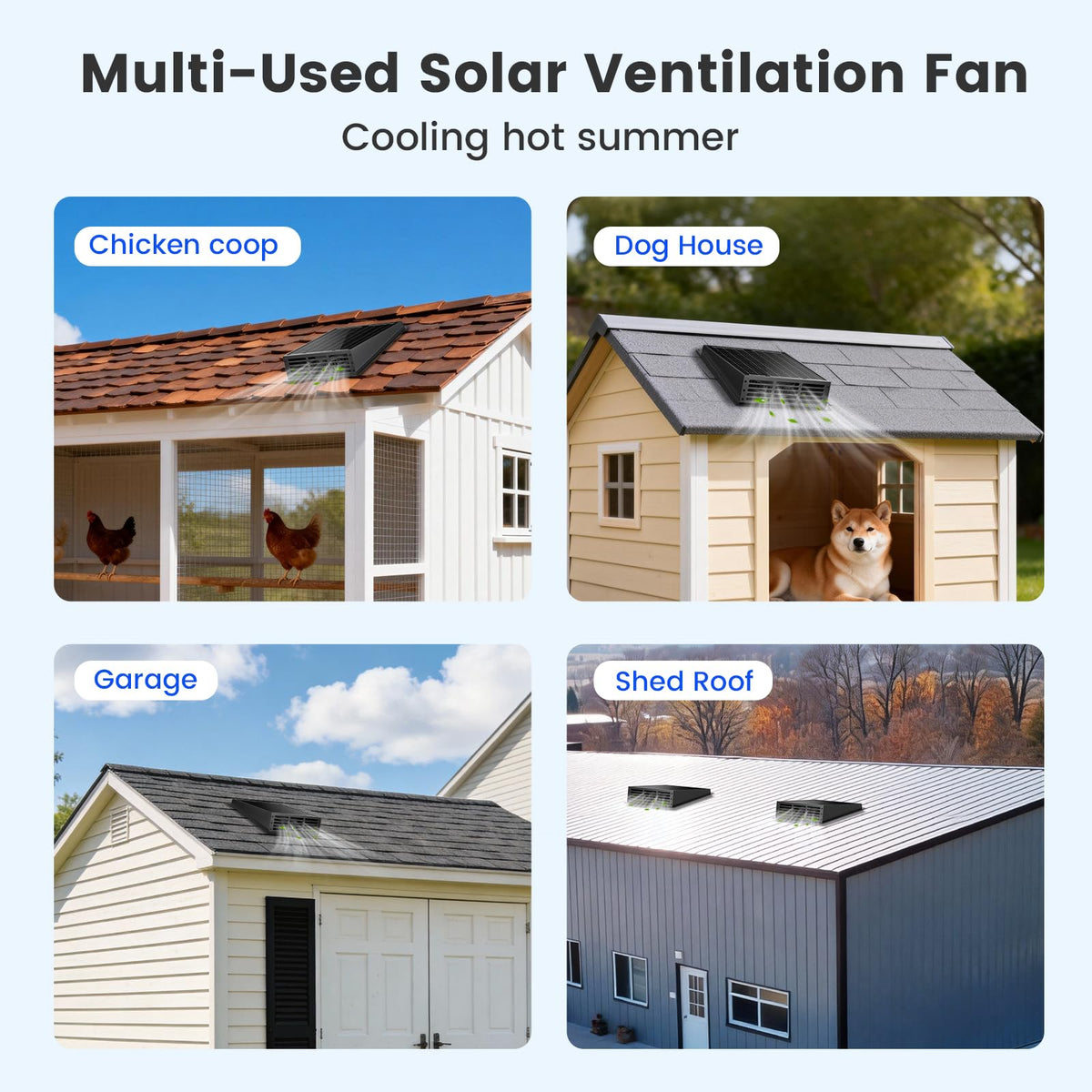 Chtoocy outdoor-use coop-greenhouse provides versatile cooling in outdoor spaces.