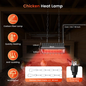 Chtoocy stainless steel mesh cover adds durable protection for flock and heater.