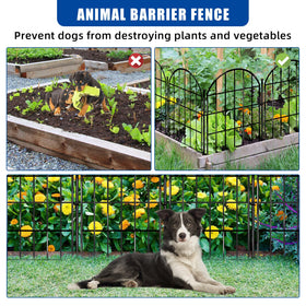 CHTSJQW dog and rabbit barrier protects beds while adding decor.