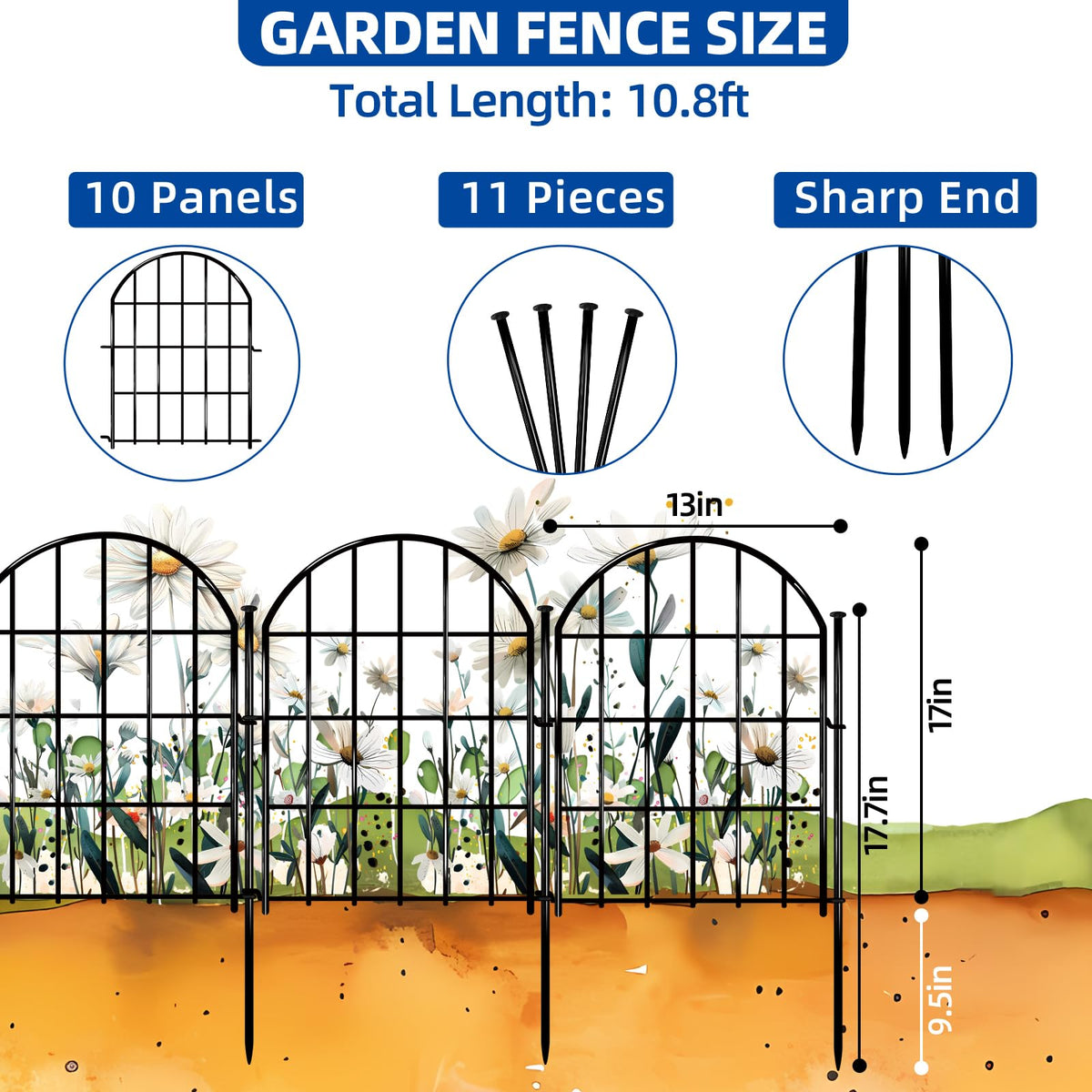 CHTSJQW ground stakes secure panels in the soil for stable layouts.