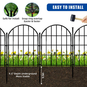 CHTSJQW 10.8 ft fence length creates a continuous flower bed border.