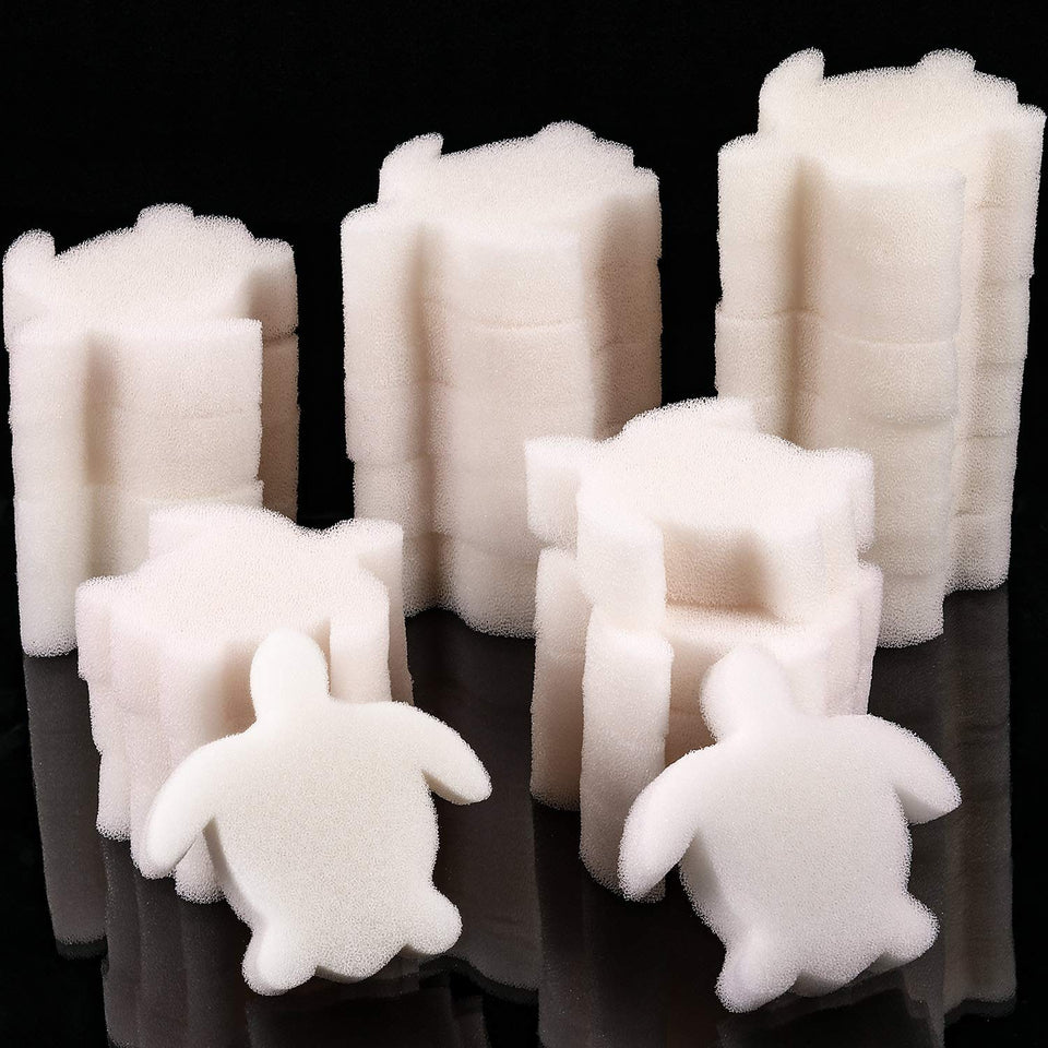 Chuangdi turtle oil absorbing sponge 24-piece pack for pool maintenance and spa clarity.