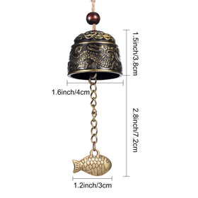 Chuangdi vintage wind chimes with dragon motif add oriental charm outdoors.