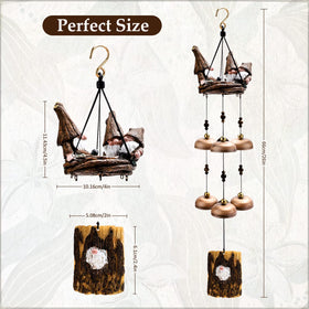 ChuangJie gnome wind chimes resin gnome figure for outdoor charm and durability.