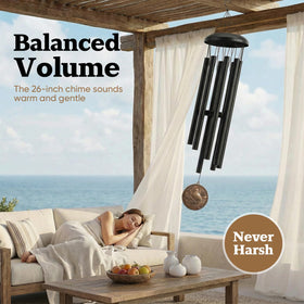 Chufa deep-tone tuned aluminum tubes deliver mellow tones for outdoor spaces.