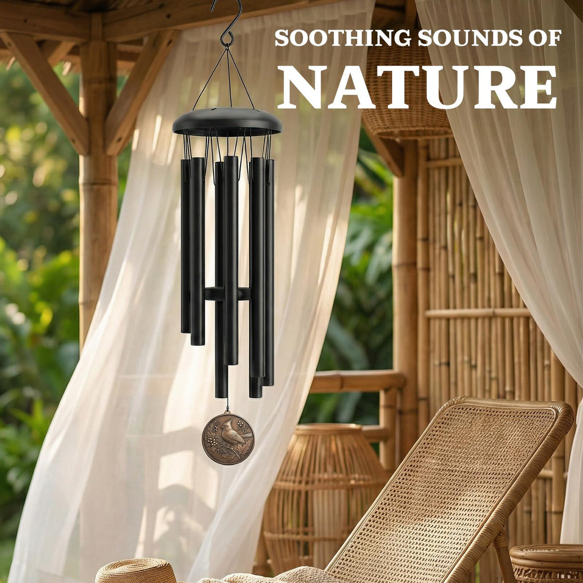 Chufa outdoor garden decor adds a serene, timeless presence to any patio.