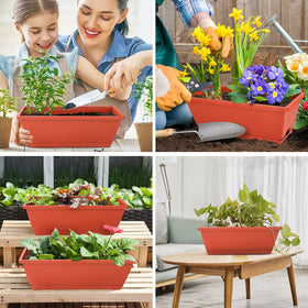 CHUKEMAOYI seven-pack planters enable flexible arrangements on windowsills and patios.