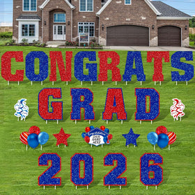 Chunful 2026 class yard sign set for outdoor graduation decor.