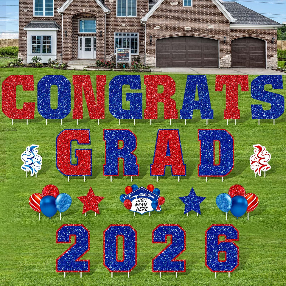 Chunful 2026 class yard sign set for outdoor graduation decor.