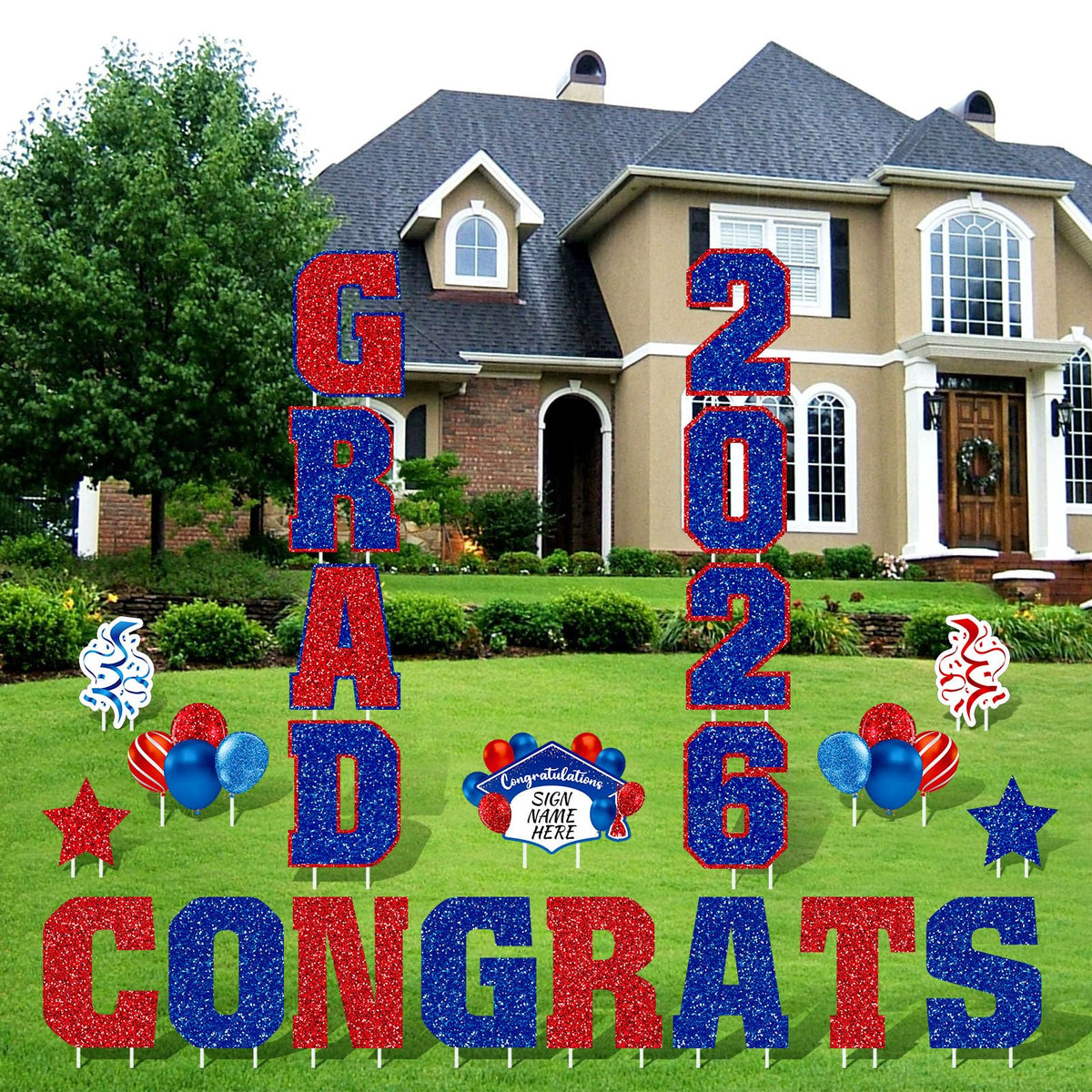 Chunful 2026 number sign emphasizes the graduation year.